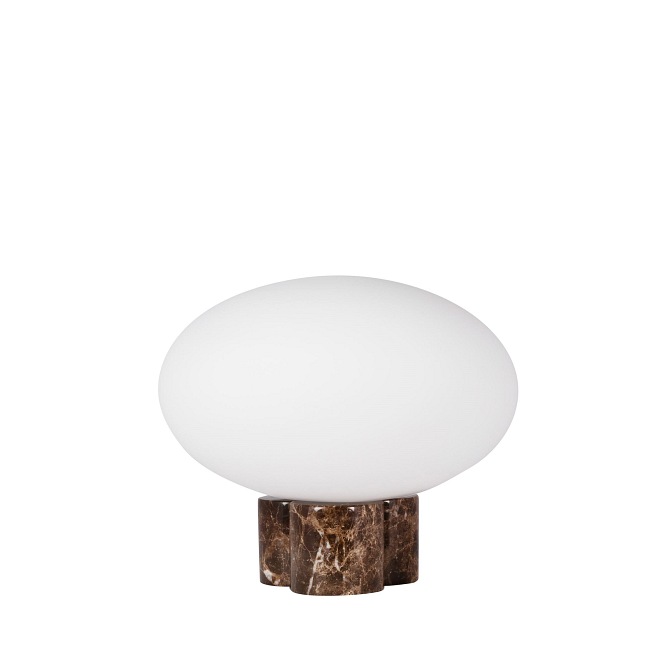 Marmurowa lampa stołowa Mammut brązowa